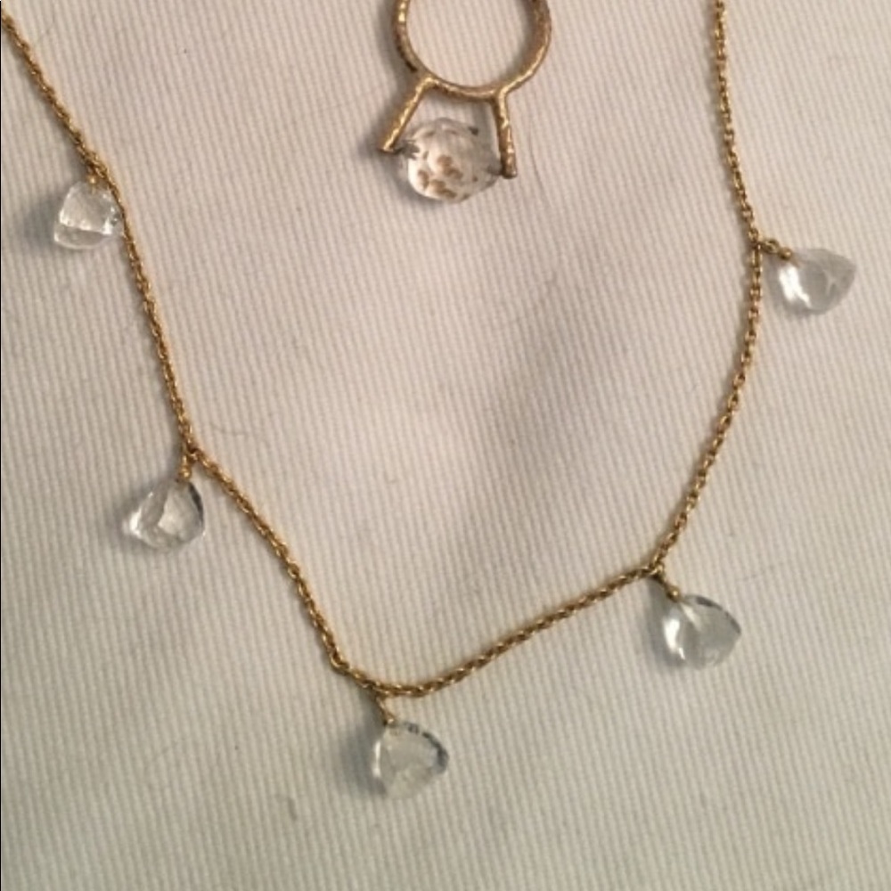 Genuine Herkamer Drop Necklace and Ring Set Size 6